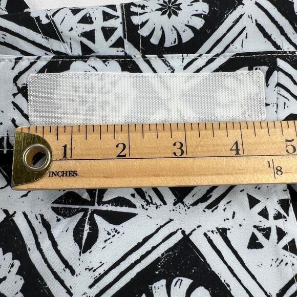 Ripskirt Hawaii Adjustable Wrap Skirt Black Botanical Print Size XL Length 2 - Picture 7 of 10